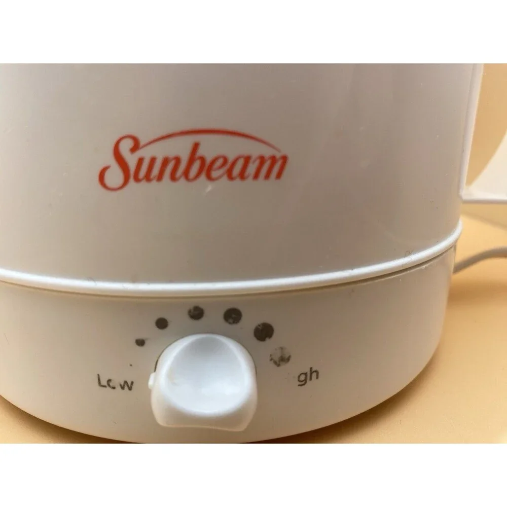 Sunbeam Hot Pot Express Electric Adjustable Heat White 32 Ounce-Tested Working